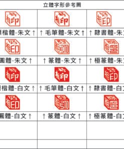 Alternative view of 天然紅龍柏立體字印章
